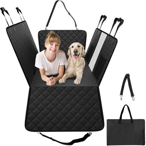 Housse De Siège Arrière Voiture Pour Chien-Vevor-131x63 Cm-Avec Fenêtre En Maille, Poche De Rangement-Pour Voitures Suv