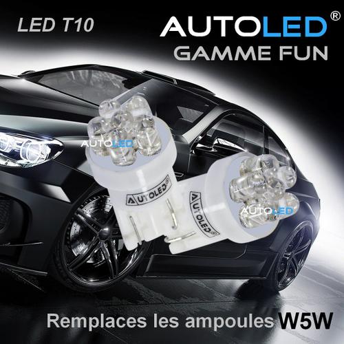 Pack 4 Ampoules LED blanc W5W (T10) + led C5W 39mm