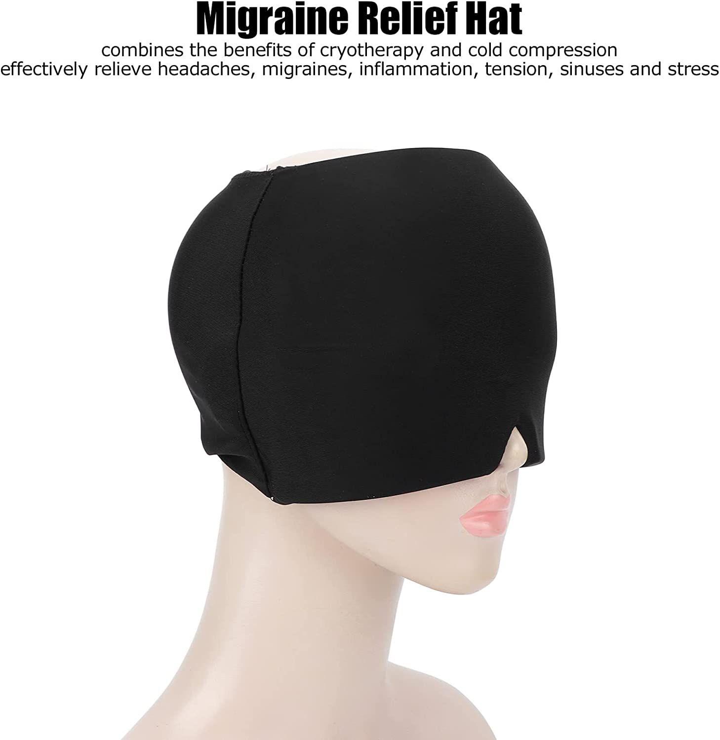 Bonnet anti migraine, poche de gel froid