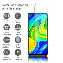 1 Film Protection D'écran En Verre D'aluminium Super Résistant 9h Pour Xiaomi Redmi Note 9 6.53", Définition Hd, Anti-Rayures, Anti-Empreintes Digitales