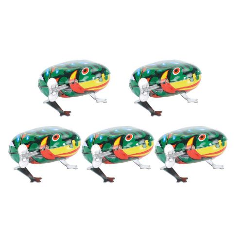 5 Pièces Grenouille Mécanique, 3in Grenouille Sauteuse Grenouilles Mécanique Grenouille Sauteuse En Métal Grenouille Sautante Vintage (Grenouilles Semi-Automatiques À Ressort Mécanique)