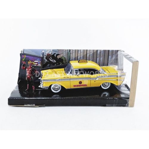 Jada Toys 1/24 - 30290y - Chevrolet Bel Air Taxi 1957 - Deadpool-Jada Toys