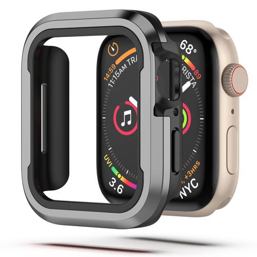 Convient Pour Apple Watch Ultra Apple S8 Watch Alliage D'aluminium Silicone 49 Mm Housse De Protection Iwatch Case, Noir Gris, 38/40/41 Mm