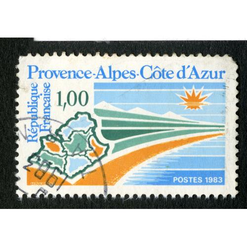 Timbre Oblitéré Provence-Alpes-Côte D'azur, République Française, Postes 1983, Bourgeat, 1,00