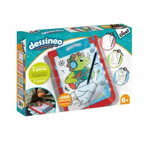 Diset Dessineo Personnages Jouet Éducatif Pour Apprendre Dessiner Des Personnages Pour Enfants Partir De 6 Ans Rouge 60198