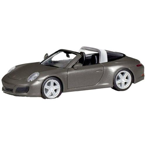 Herpa- Porsche 911 Targa 4 Gris Agate Métallisé 038867-002 Grey