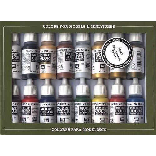 Vallejo Val899 Peinture Model Color Imperial Rome Couleurs De Peinture Acrylique Couleurs Assorties (Lot De 16)-Générique