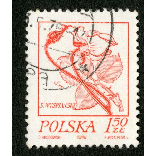 Timbre Oblitéré Polska, S.Wyspianski, Brodowski, Konecki, 1,50 Zl