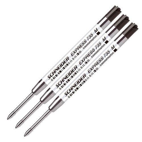 Schneider 77303 / 735m Mine De Stylo-Bille Noir Lot De 3 (Import Allemagne)