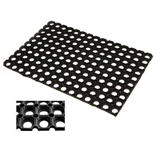 Giacomini & Gambarova Compos Tapis Rectangulaire En Caoutchouc 50 X 100cm, Noir