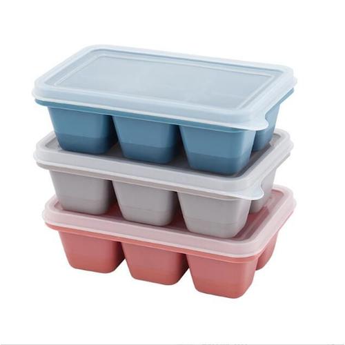 Lot De 3 Bac À Glaçons Avec Couvercle, Bac Glacon Silicone 18 Glacons, Sans Bpa, Démouler Rapide, Empilable, Reutilisable