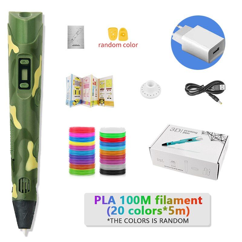 Stylo d'impression 3D pour enfants, peinture PLA Filament, stylo