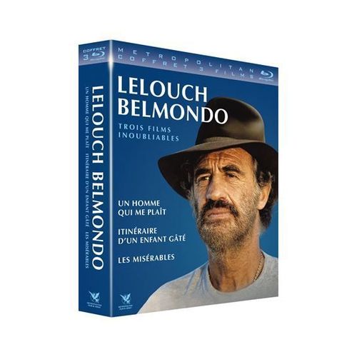 Claude Lelouch / Jean-Paul Belmondo : Un Homme Qui Me Plaît + Itinéraire D'un Enfant Gâté + Les Misérables - Édition Spéciale - Blu-Ray
