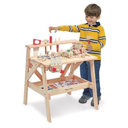 Melissa & Doug Solid Wood Project Workbench Play Building Set
