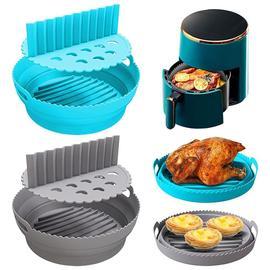 Plat Silicone Air Fryer, Moule Silicone Air Fryer, Gris Plat