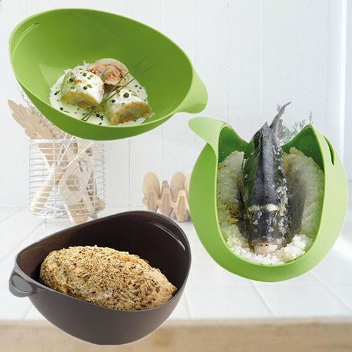 Cuiseur à vapeur de légumes à micro ondes, machine à omelette pocher le poisson four rôtissoire Cloche boulangerie cuisson bol en Silicone sans BPA