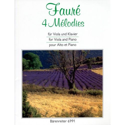 Gabriel Fauré : 4 Mélodies Pour Alto Et Piano - Bärenreiter Ba6991