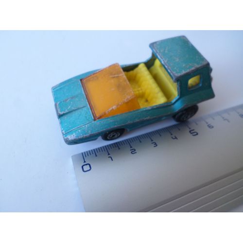 Dragster Modele Vert Turquoise Pare Brise Jaune-Matchbox