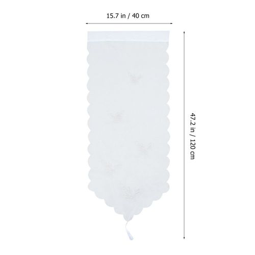 Rideau Brodé Creartive, Motif Triangle Pour Fenêtre, Accessoire De Meuble, 40x60, 1 Pièce