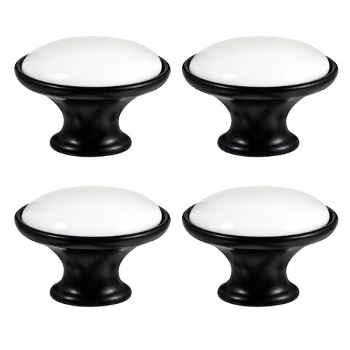Boutons de porte en forme d'ellipse, 4 pièces, poignée de tiroir pour armoire