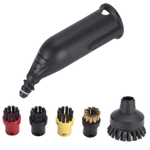 Brosse ronde pour nettoyeur à vapeur Karcher, buse à Jet complet, série SC noire, outil de lavage de vitres