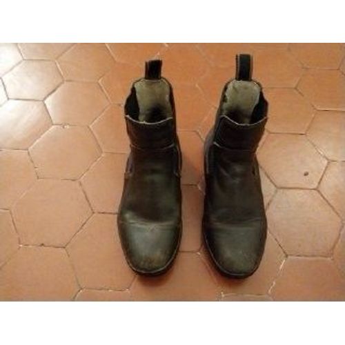 Boots D’Équitation Cuir Marron Fouganza