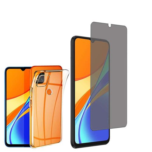 Coque Silicone Pour Xiaomi Redmi 9c/ 9c Nfc/ Redmi 9 (India) 6.53" Gel Ultraslim Et Ajustement Parfait - Transparent + 1 Film Verre Trempé Anti Lumière Bleu - Transparent