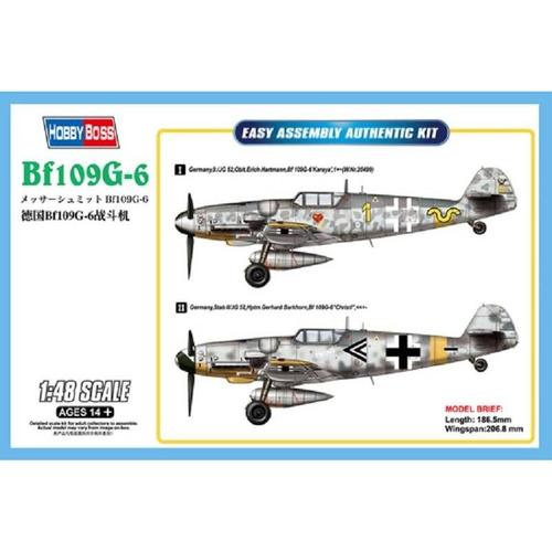 Hobbyboss 207 647,5 Cm Messerschmitt Bf109g-6 Plastic Modèle Kit, Echelle 1/48-Générique