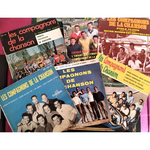 Lot De 6 Vinyles 45 Tours Des Compagnons De La Chanson