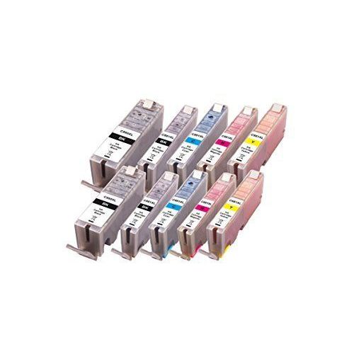 Peach Lot de 10cartouches d'encre XL de Rendement, compatible à Canon PGI-550X L, CLI-551X L