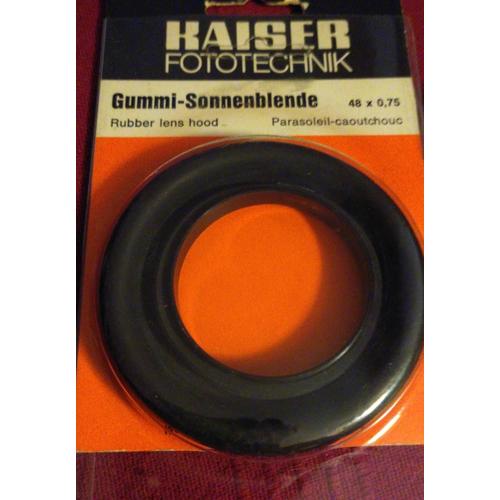 Pare-soleil en caoutchouc Kaiser fototechnik Gummi-Sonnenblende 48 x 0,75 rubber Lens hood pour appareil-photos Canon, Edixa, Elbe, Eumig, Hanimex, Komura, Leitz, Mamia, Nikon appareil à prise de vues