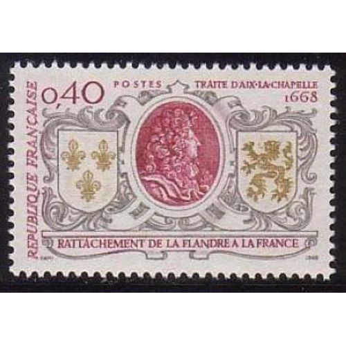 Timbre France 1968 Oblitéré - Rattachement De La Flandre - 0.40 Yt1563
