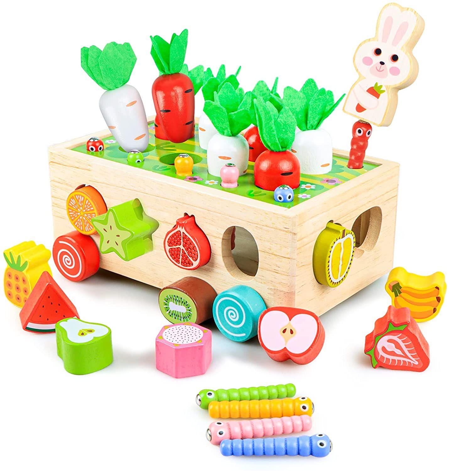 Jouets Montessori dès 2 ans, jeu de ferme 7 en 1, jouets de motricité,  speelgoed en