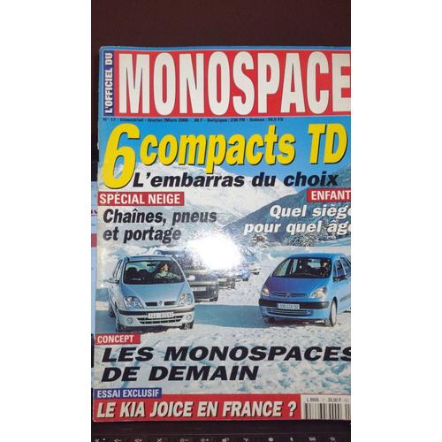 L'officiel Du Monospace N°17 Février 2000 6 Compacts Td Les Monospaces De Demain 