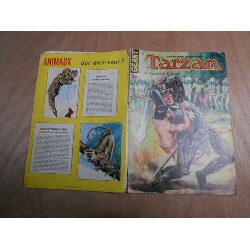 Tarzan Geant N°36 Le Trésor De Tarzan Sagedition 04/1978 Be