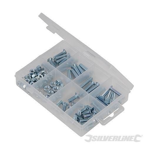 Coffret d'écrous et vis à métaux à tête fraisée, 105 Pièces - SILVERLINE