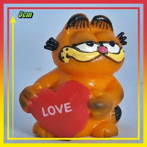 Figurine Garfield Le Chat - Garfield Avec Coeur Love - 1981