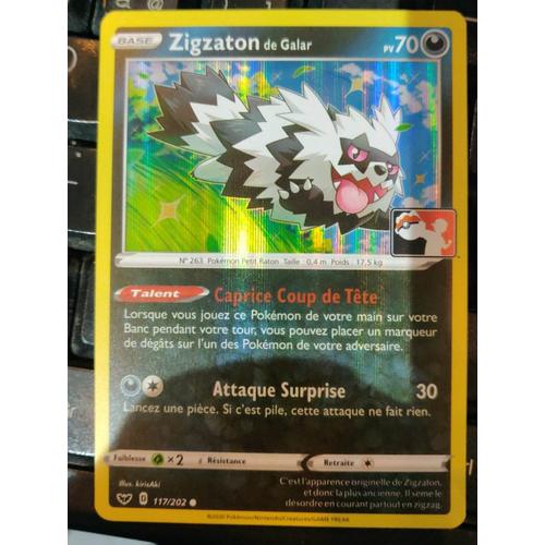 Pokemon Zigzaton De Galar 117 / 185 Holo