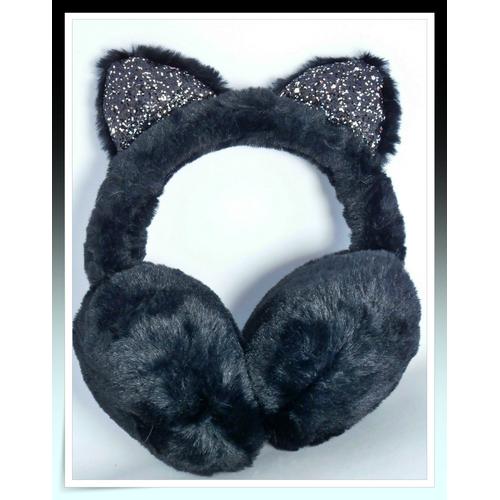 Cache-Oreilles De Chat À Paillettes, Serre-Tête En Peluche