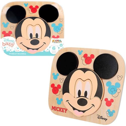 Disney Puzzle En Bois Mickey 6 Pi Ces Colorbaby 48700