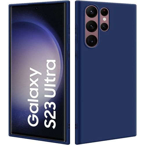 Coque Pour Samsung Galaxy S23 Ultra Silicone Antichoc Bleu Souple Et Résistant - E.F.Connection