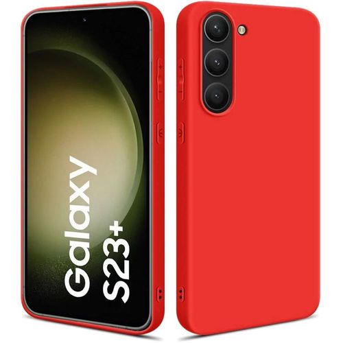 Coque Pour Samsung Galaxy S23 Plus (S23+) - Souple Silicone Découpage Précis Rouge - E.F.Connection