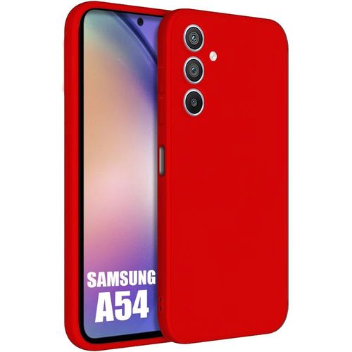 Coque Silicone Pour Samsung Galaxy A54 Antichoc Rouge Souple Haute Qualité Et Résistance - E.F.Connection