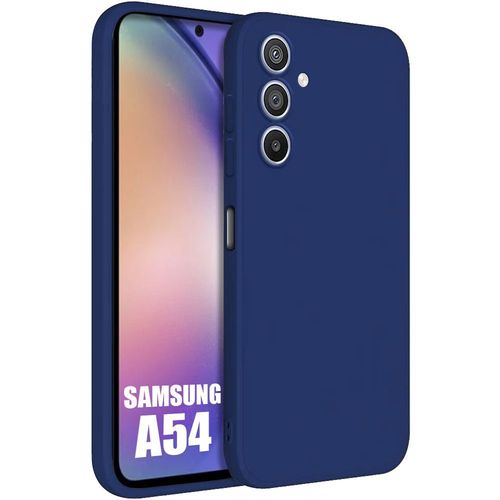 Coque Pour Samsung Galaxy A54 Silicone Antichoc Bleu Souple Et Résistant Ultra Slim - E.F.Connection