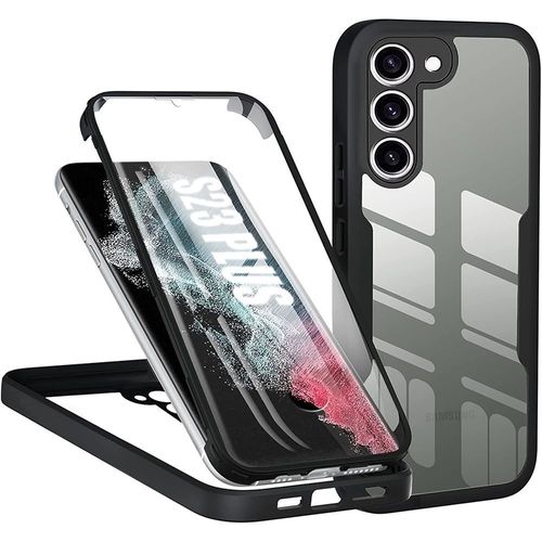 Coque Intégrale Pour Samsung Galaxy S23+ (S23 Plus) Housse Protection Avant + Arrière 360 Noir - E.F.Connection