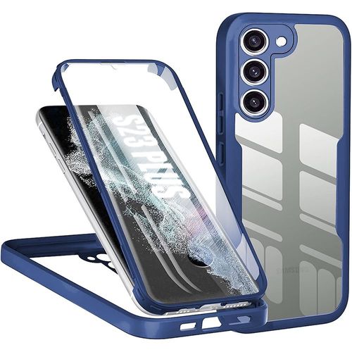 Coque Pour Samsung Galaxy S23+ (S23 Plus) Protection 360° Double Face Avant Et Arrière Intégrale - Bleu Marine - E.F.Connection