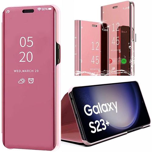 Coque Pour Samsung Galaxy S23+ (S23 Plus) Antichoc Effet Miroir Design Protection Intégrale Rose - E.F.Connection