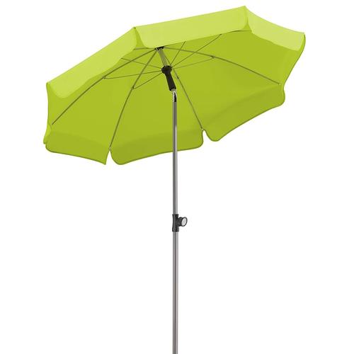 Schneider Parasol Locarno, Pomme Verte, Env. 150 Cm Ø, En 8 Parties, Rond, 150x150x220 Cm