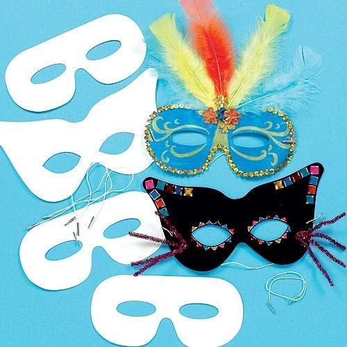 Eye Mask For Children To Design, Personalize And Wear As A Part Of A Costume At A Fancy Dress Party (Pack Of 12)