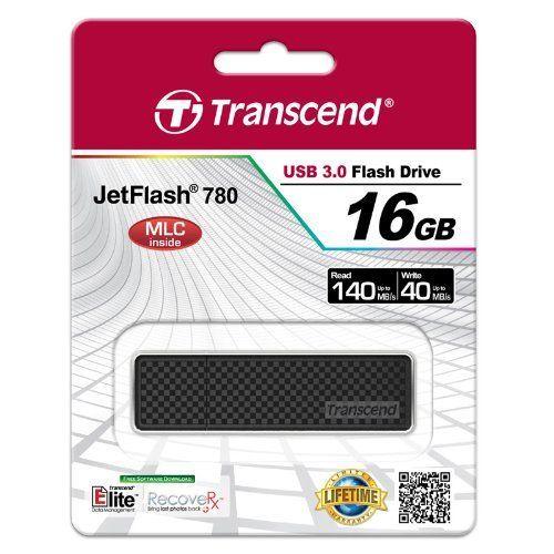 Transcend 16 Go Clé USB 3.0 Hautes Performances JetFlash 780 Noir TS16GJF780
